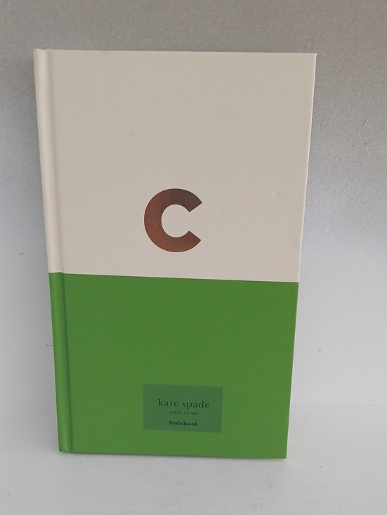 kate spade Other - kate spade Cream & Green Hardcover Notebook with Metallic C
